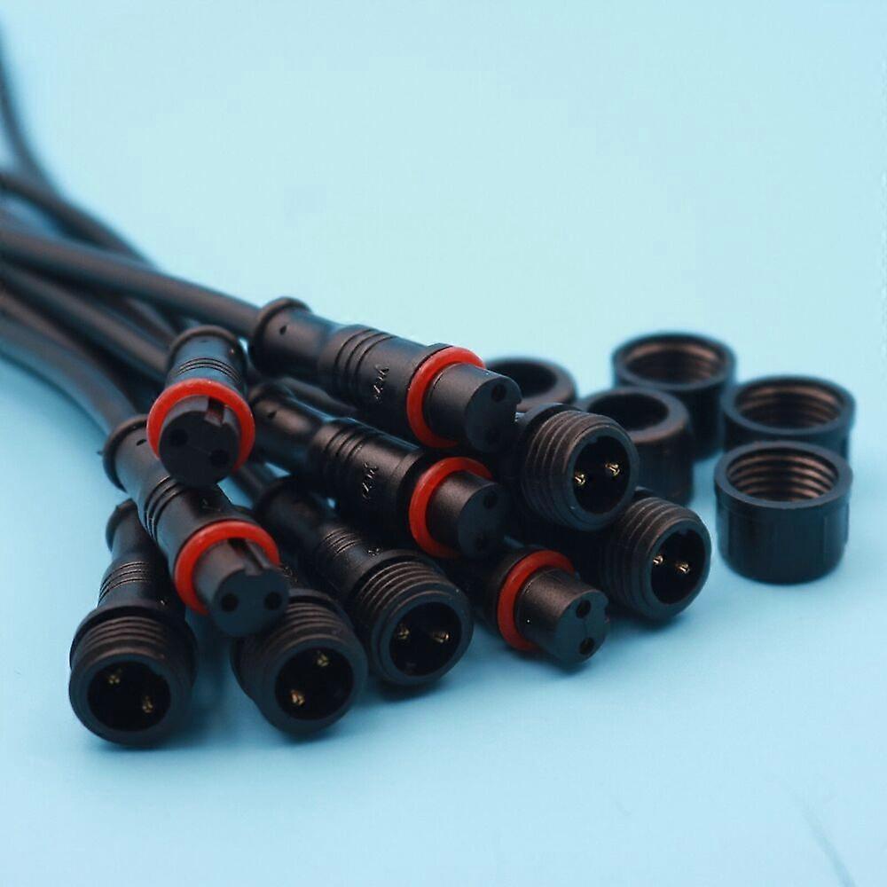 10x/Set 2Pin Way Car Waterproof Male/Female Electrical Connector Plug Wire-Kit