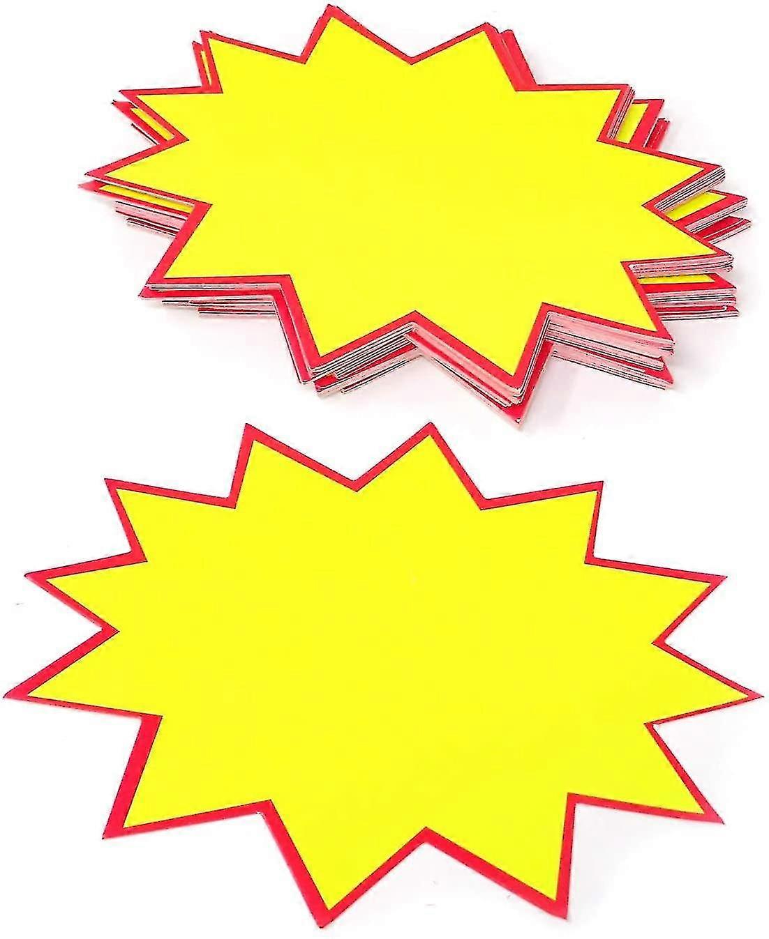 100pcs 13x17cm/5.12x6.69inch Yellow Blank Labels