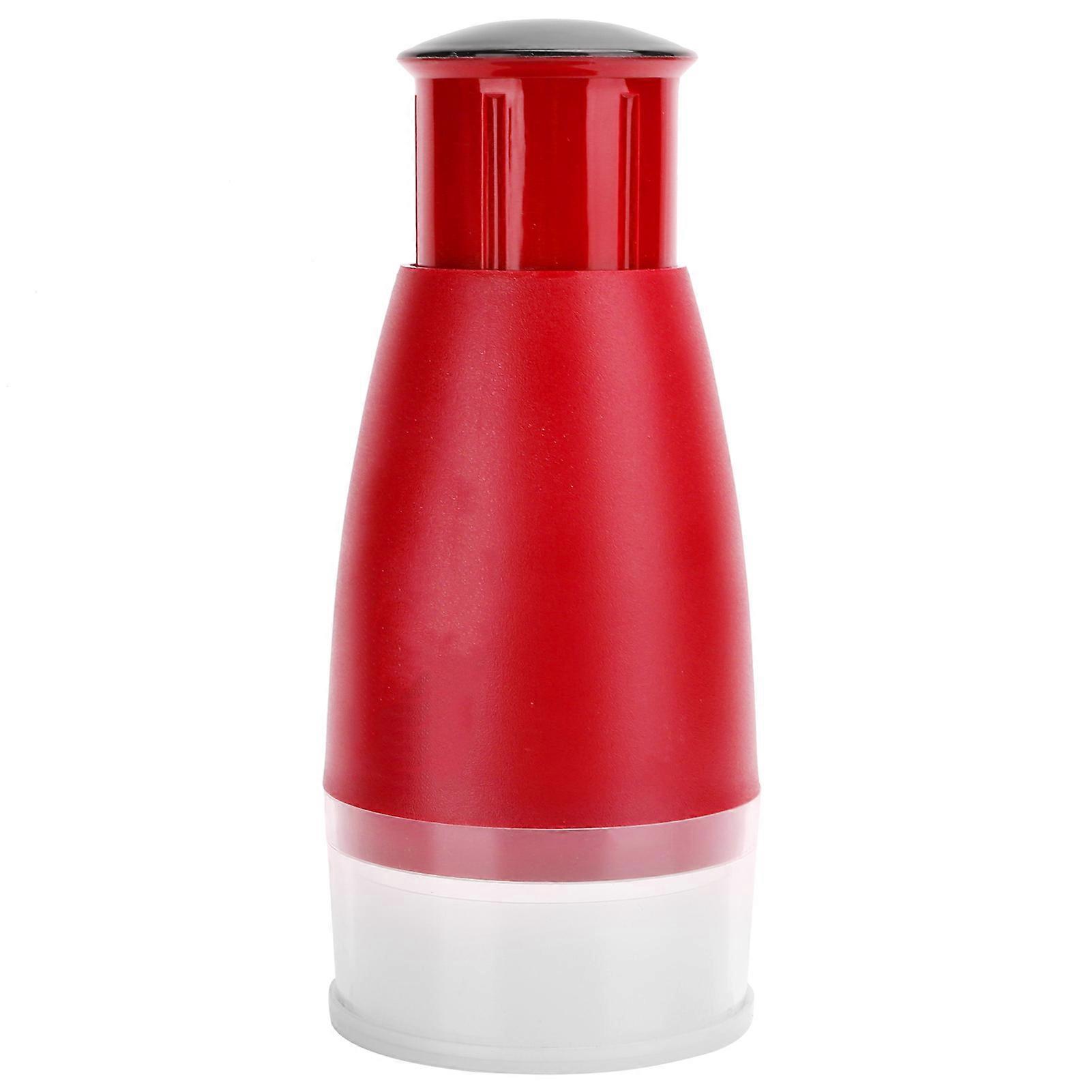 Garlic Ginger Manual Chopper Hand Press Cutter with 2pcs Plastic Box - Red