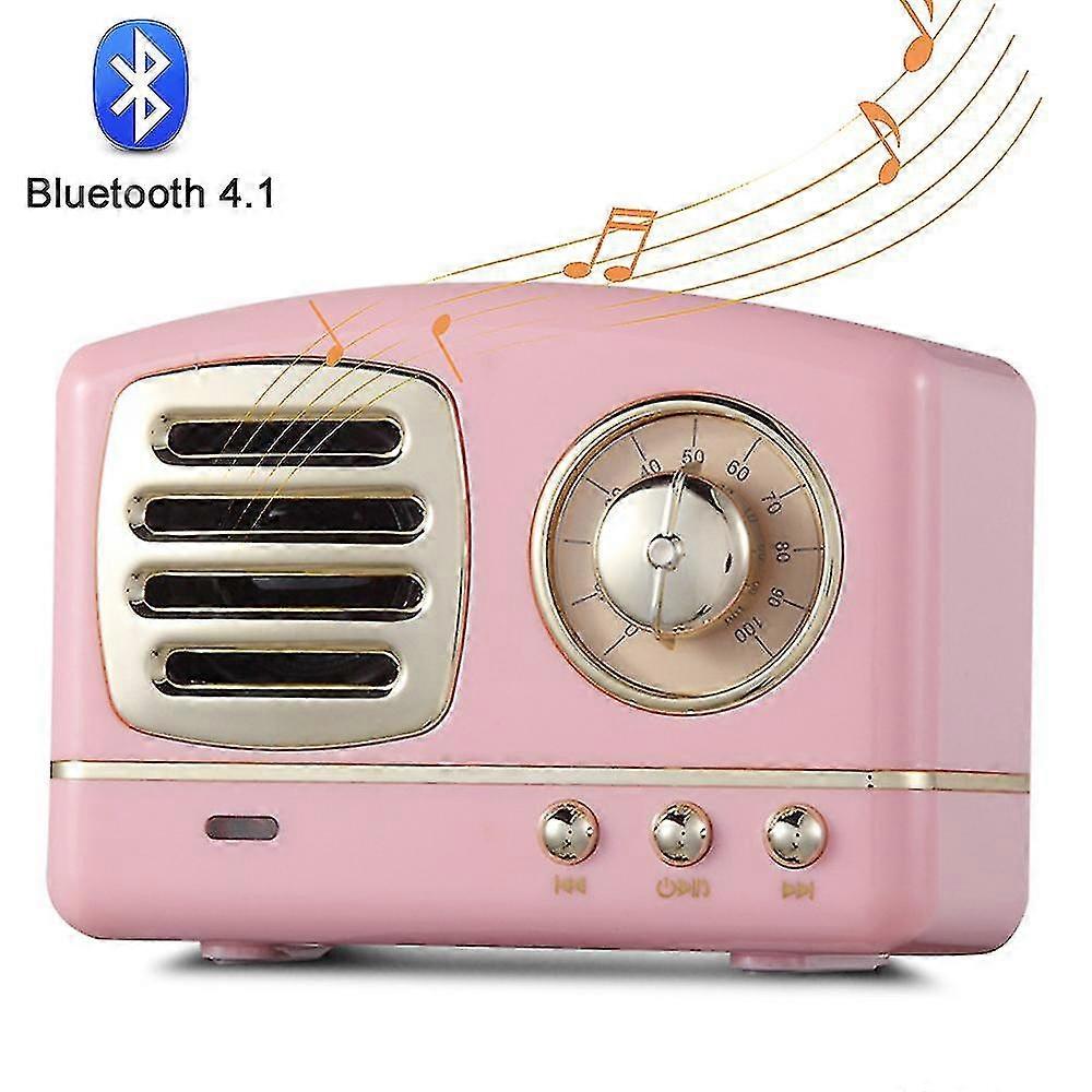 Portable Bluetooth Retro Speaker, Wireless Mini Vintage Speaker With Rich Bass, Stereo, Built-in Mic