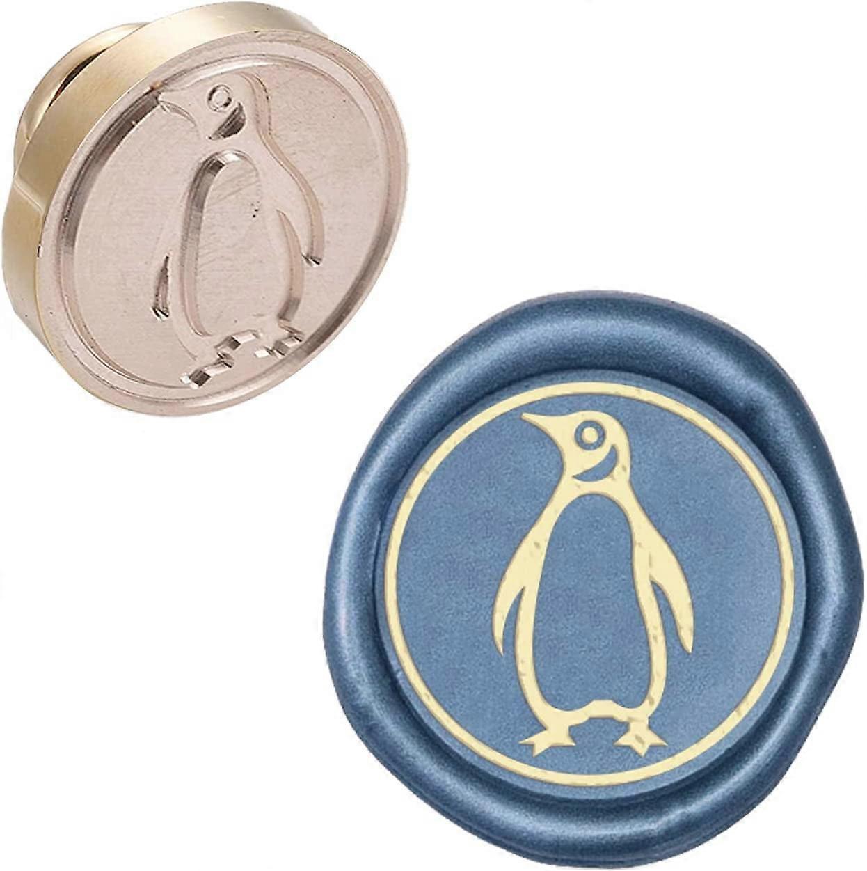 Wax Seal Stamp Head Replacement Penguin Removable Sealing Brass Stamp Head Olny for Creative Gift Envelopes Invitations Cards Decoration