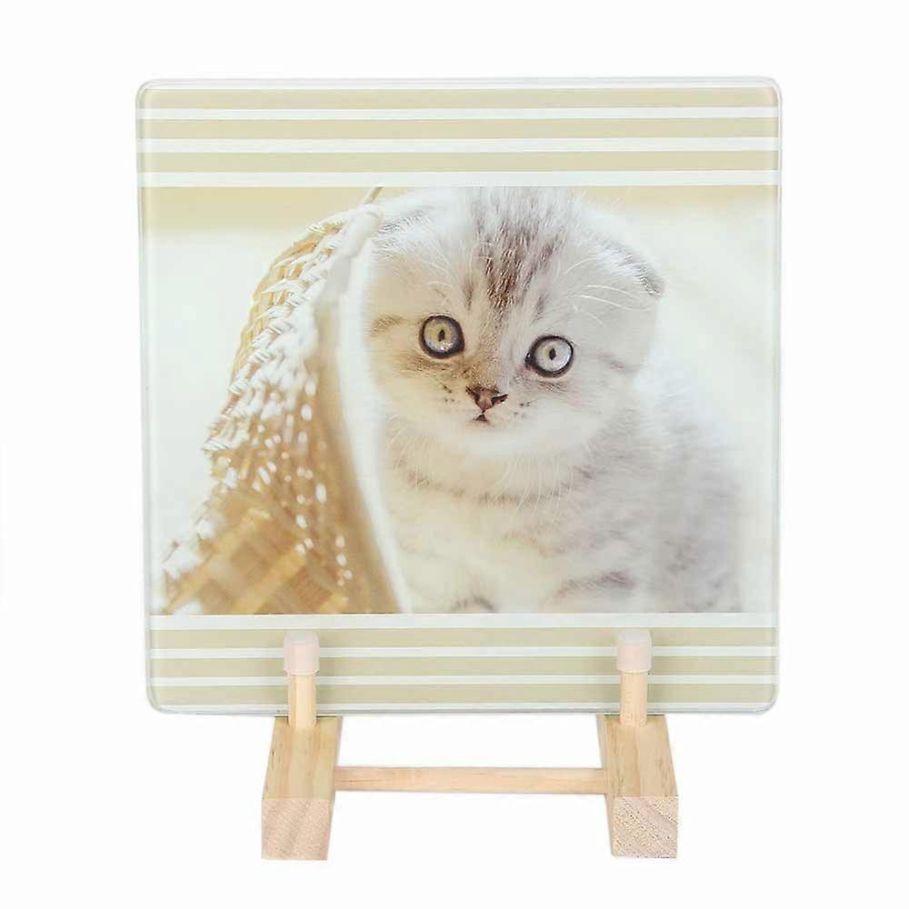 Square Tempered Glass Creative Cutting Board Chopping Block Smooth Surface