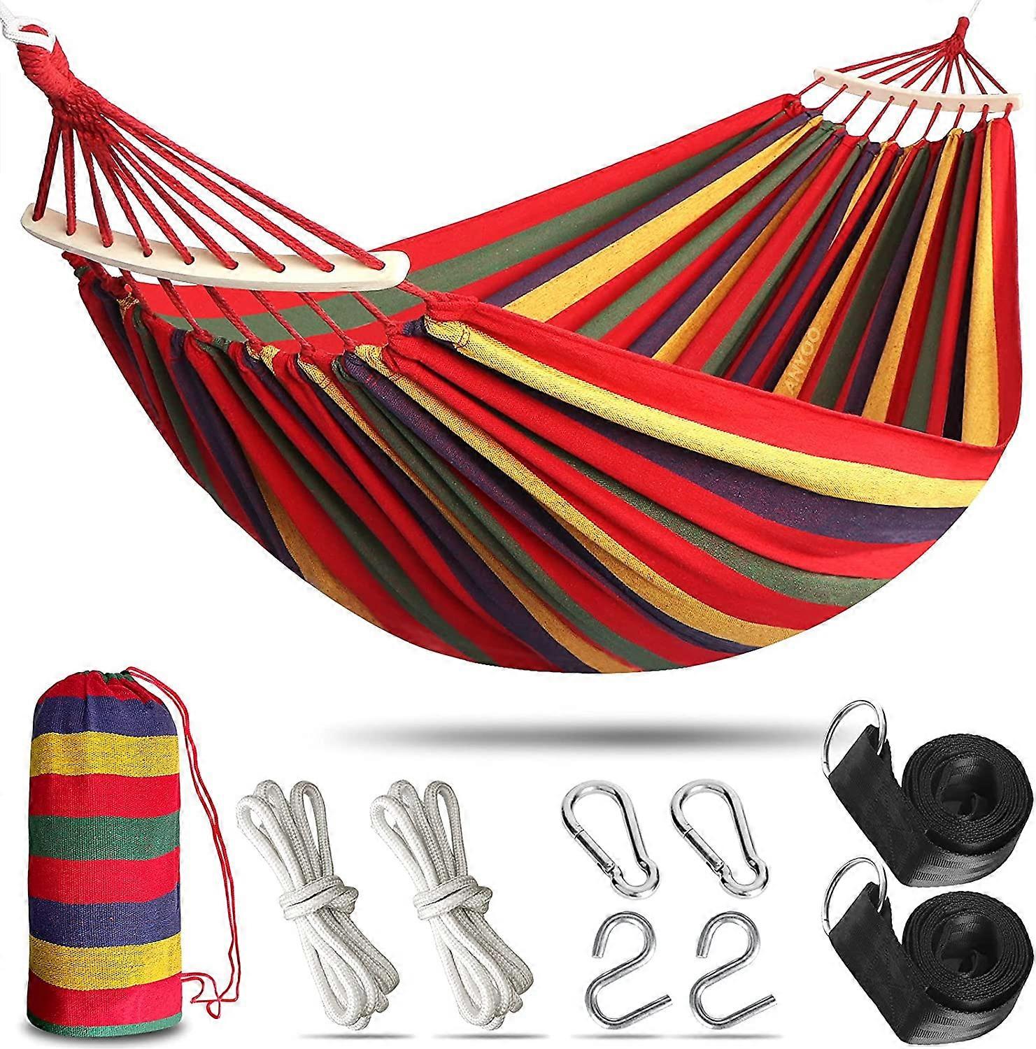 ערסל גינה עם מוט עץ, ערסל נייד נוח עם אביזר חגורה, תיק נשיאה לפטיו פנימי / חיצוני גן חוף