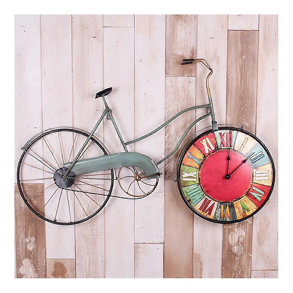 Vintage Bicycle Iron Wall Clock Table Decoration