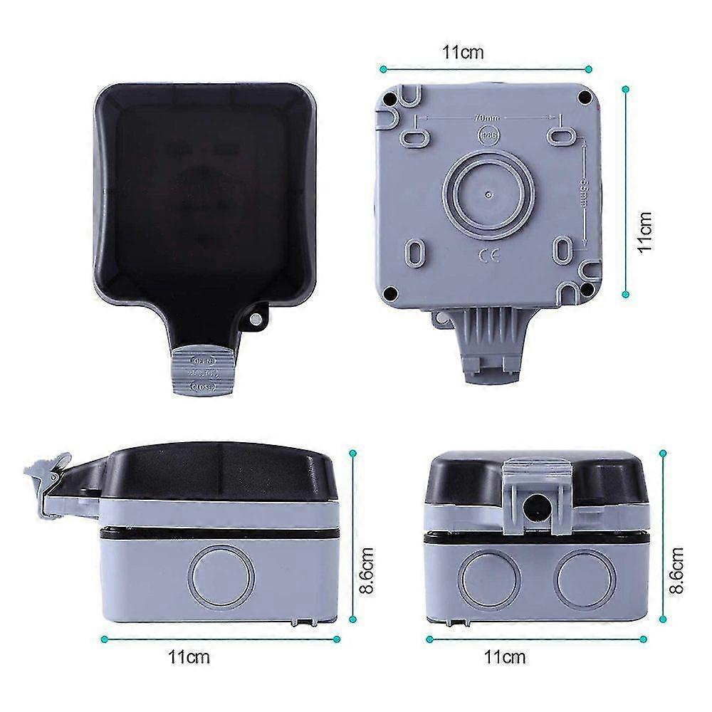 Ip66 Waterproof Socket, Outdoor Waterproof Wall Socket, Indoor Outdoor Dustproof Wall Socket
