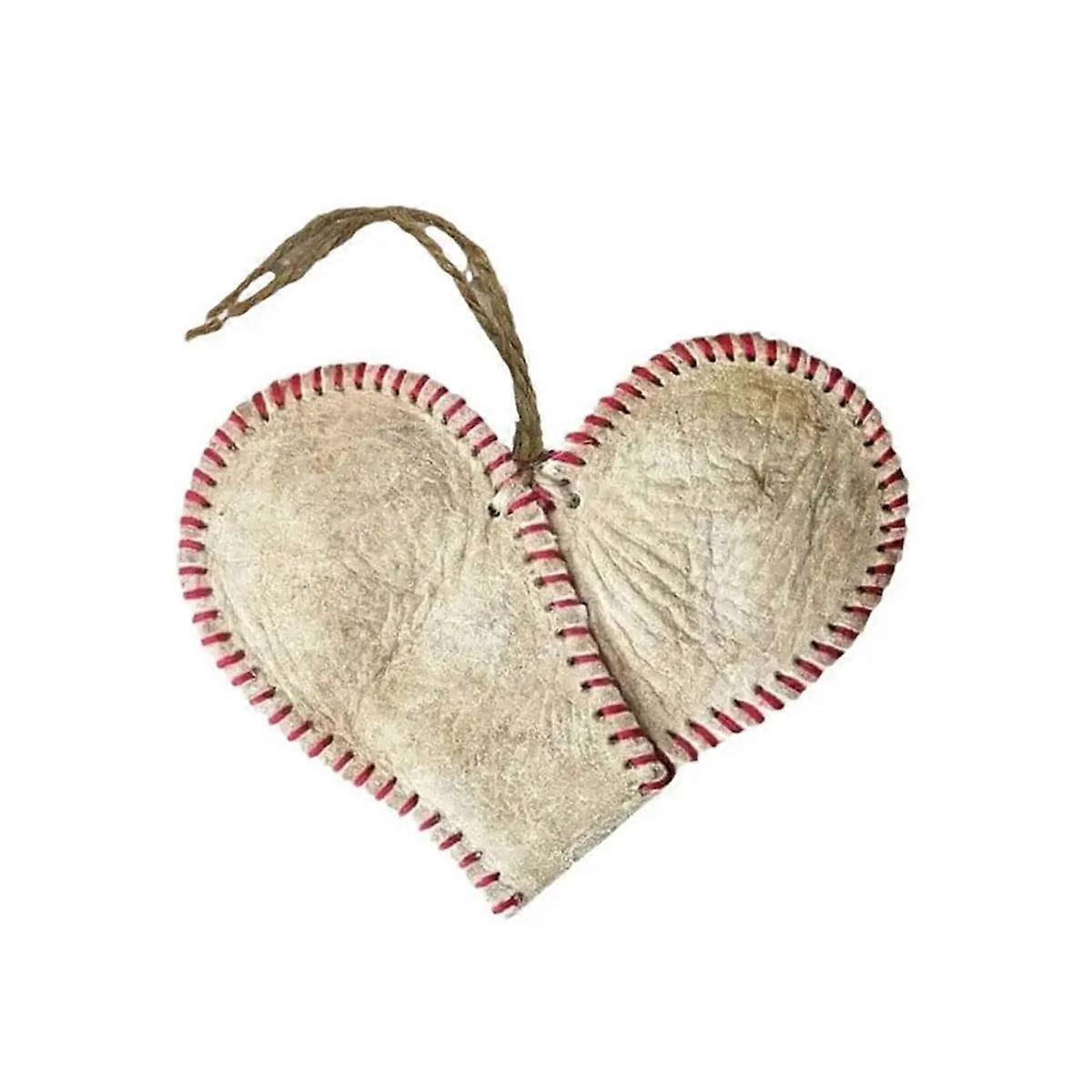 Vintage Baseball Heart Tree Hanging Pendant DIY Handmade Jewelry Hole Beads Valentine's Day Pendant