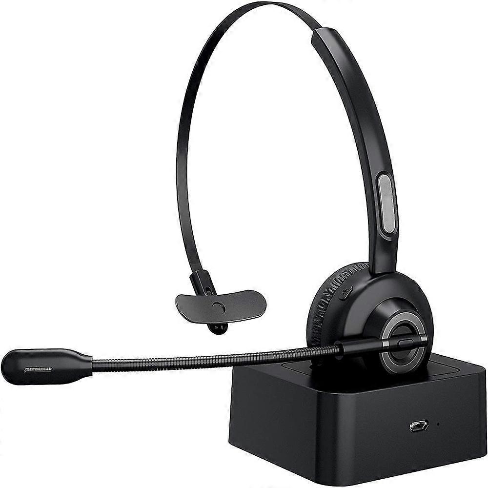 Bluetooth Headset, V5.0 Business Wireless Headset with Boom Mic, Suitable for Cell Phone/Tablet/Computer