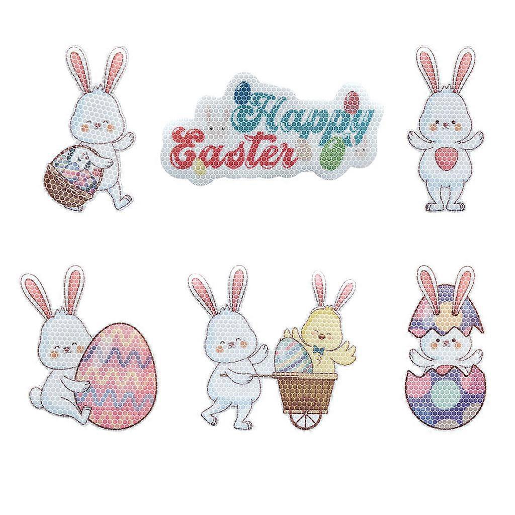 1 Set Easter Bunny Reflective Magnet Car Decorations Rabbit Easter Egg Sticker