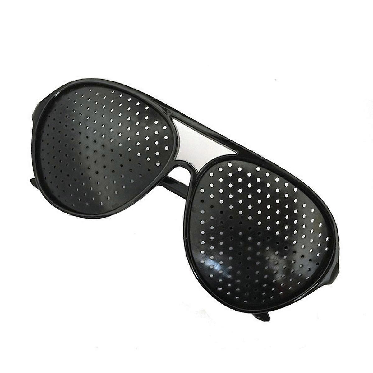 視力改善運動 視力矯正メガネ 失明弱 ピンホールメガネ ブラックユニセックス