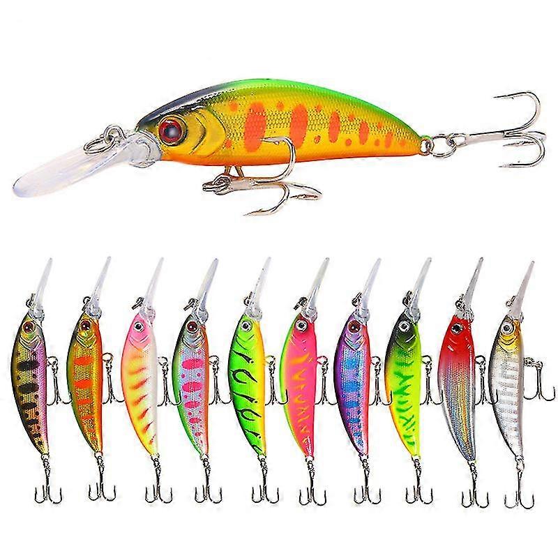 Luya Bait Mino Submerd Bait Artificial Bait Bait Warped Ing Ar 10pcs