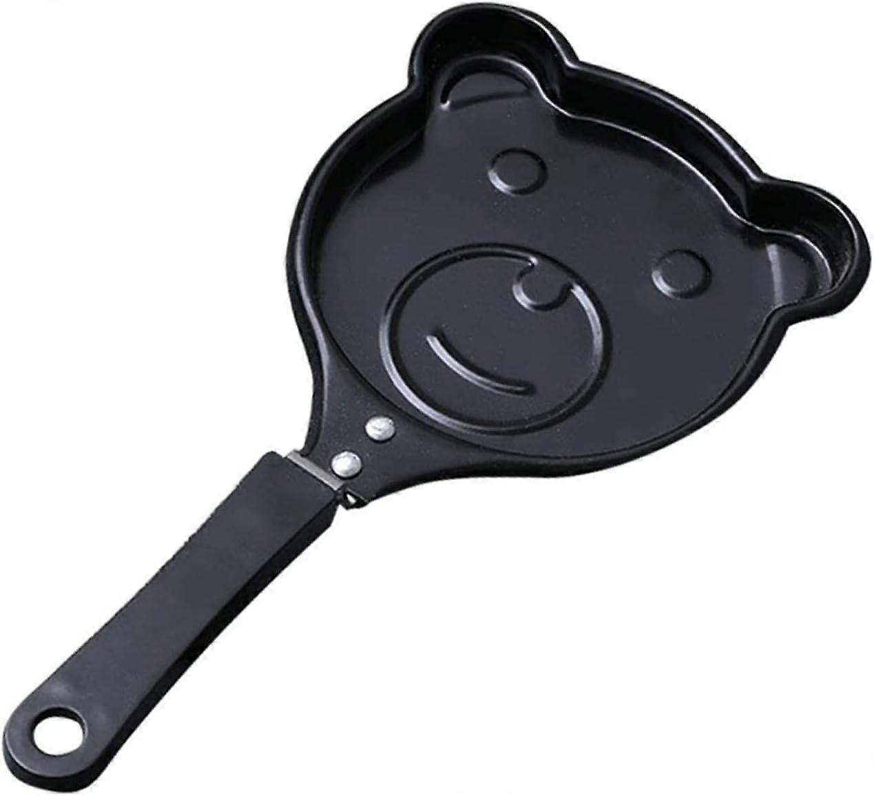 Pancake Pan,Non Stick Crepe Pan,Bear Shape Egg Frying Pan,Mini Pancake Maker for Home Kitchen Restaurant Hotel