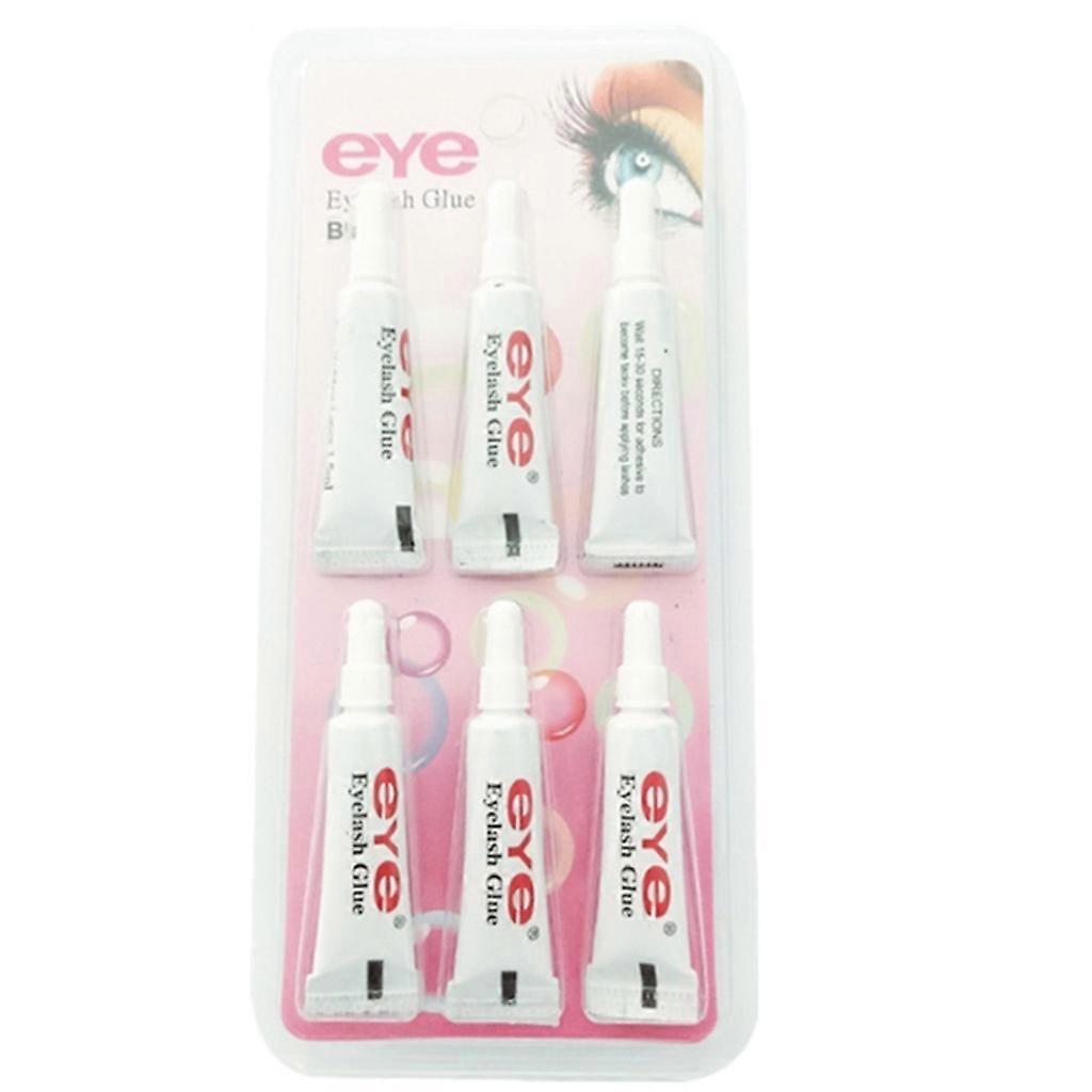 6Pcs Practical Waterproof Eyelashes Glue False Eye Lash Extension Adhesive Paste
