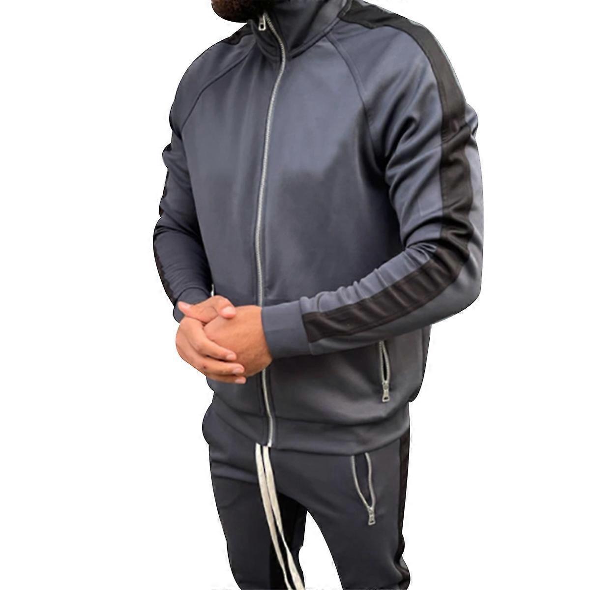 Erkek Eşofman Takımı Atletik Tam Fermuar Yumuşak Rahat Spor Koşu Spor Salonu Eşofman