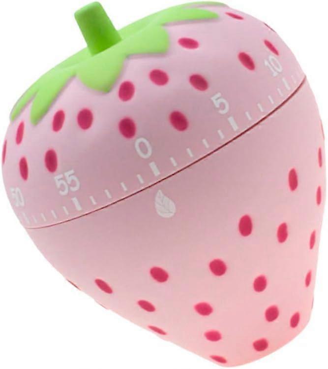 Kitchen Timer Cute Cookie Kitchen Timer Novelty Manual Cooking Timer For Kitchen Desktop Decor (Strawberry)1PcsPink