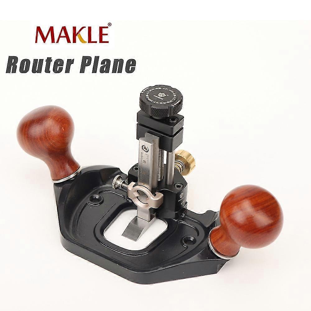 Woodworking Planer Hand Tool Hand Push Planer Premium Router Plane Handheld Router Plane Trimming W Fine Adjustment Knob