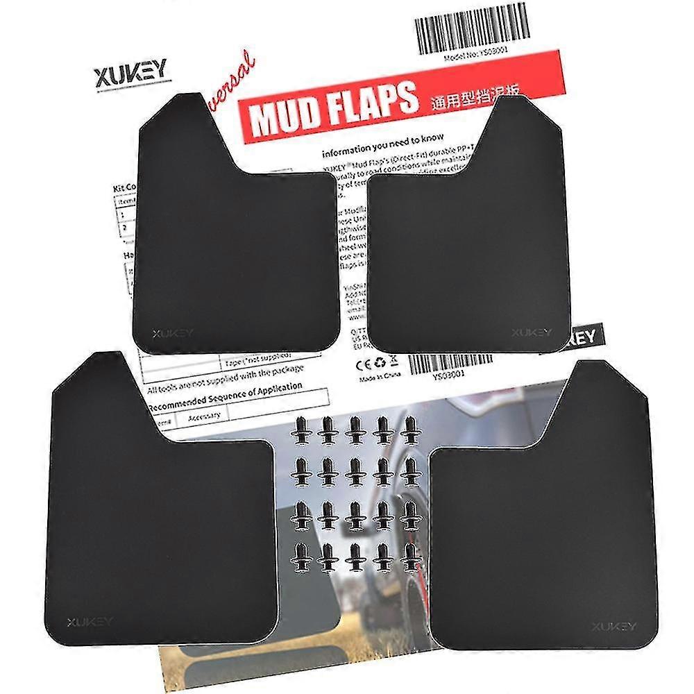 4x paraspruzzi paraspruzzi parafango per Ford Focus St Rs Se St170 St225 St250 St300 Rs500 Mk Mk2 Mk3 Mk35 Mk4 2 3 4 Set da 4 pezzi nero