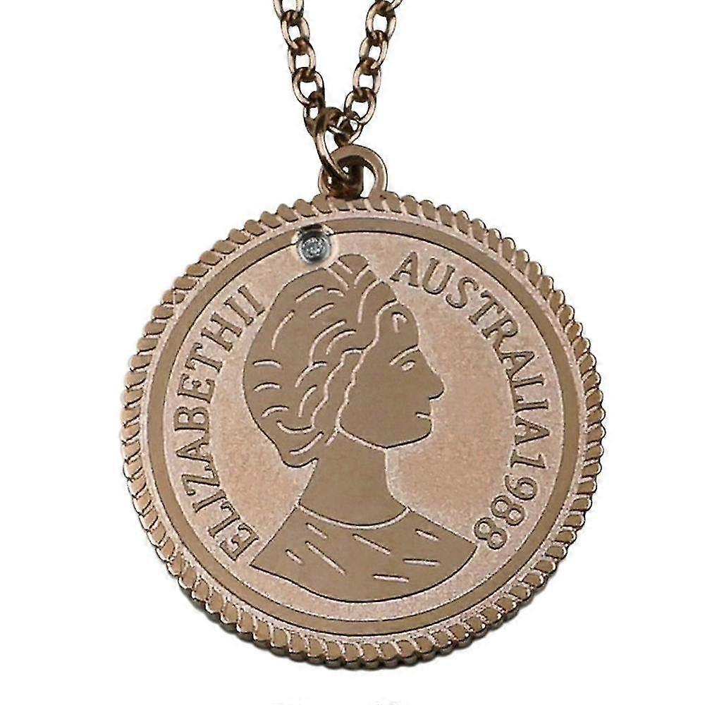 엘리자베스 2세 여왕 코인 목걸이 티타늄 로즈 골드 코인 엘리자베스 2세 여왕 펜던트 목걸이 | Fruugo KR