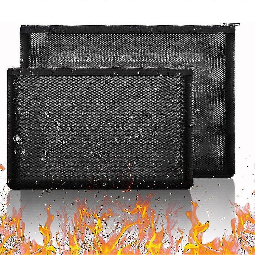 Fireproof Document Bag, With Fireproof Zipper Safe Bag Fireproof Waterproof For A4 A5 Documents Cas