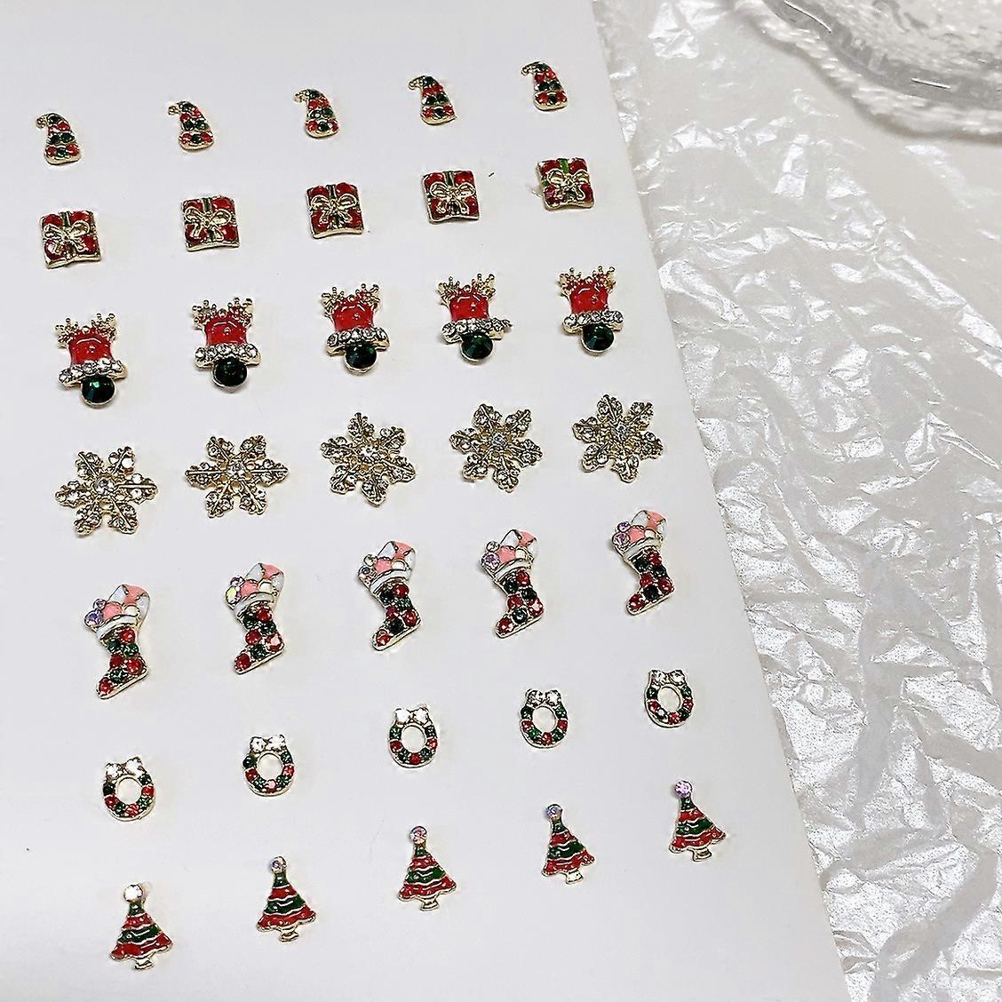 Sprzedaż promocyjna Nowa seria świąteczna Akcesoria do zdobienia paznokci Diy Alloy Święty Mikołaj