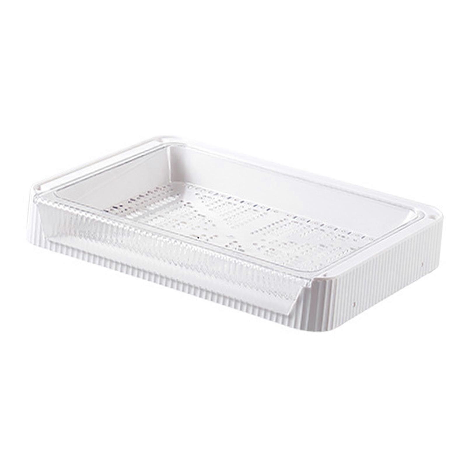 Food Preparation Plate Stackable Foldable Double Layer Hollow Drainage Hot Pot Serving Tray for Kitchen