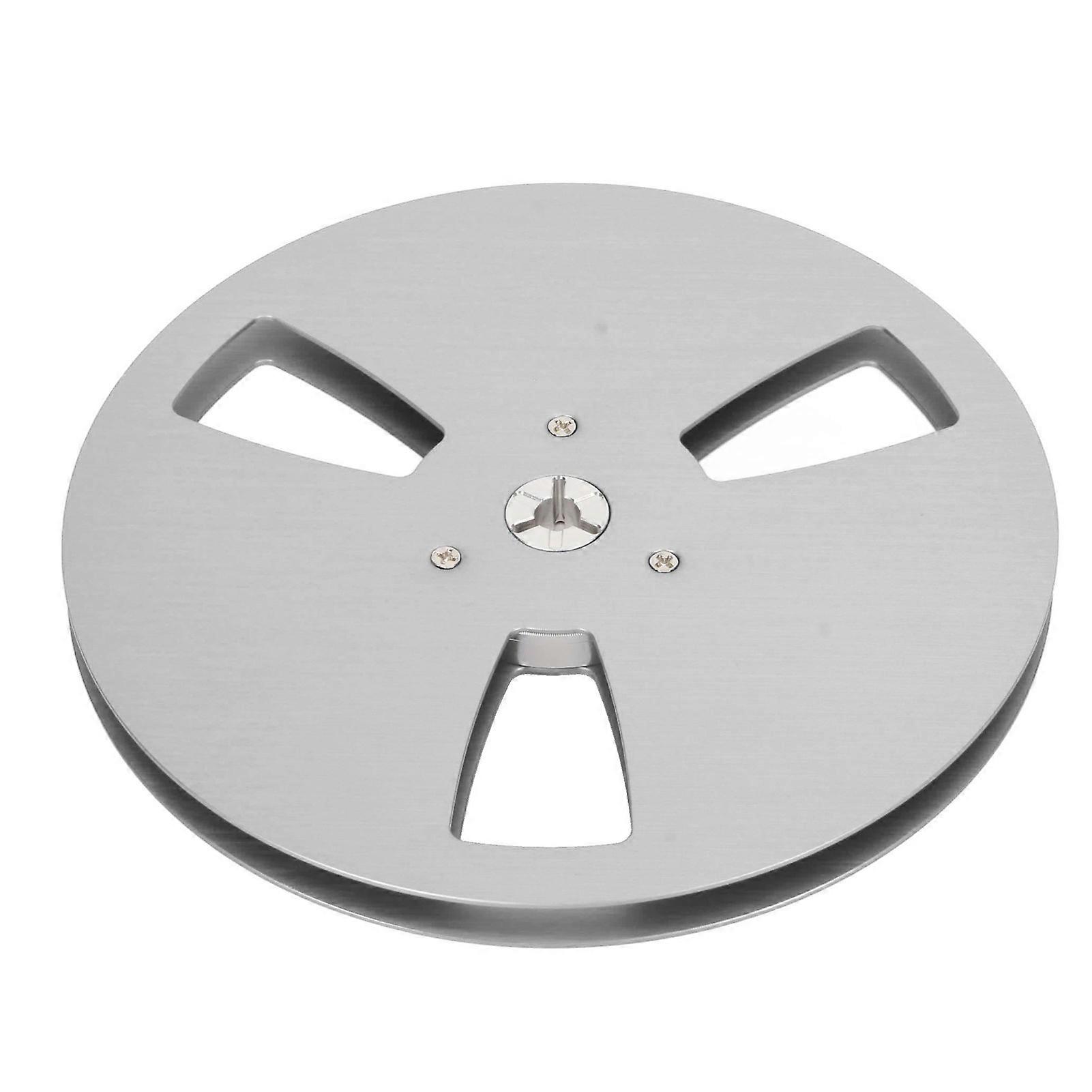 1/4 7 Inch Empty Reel Aluminum Alloy Universal 3 Open Hole Takeup Reel Replacement Recording Opening Machine Part Silver