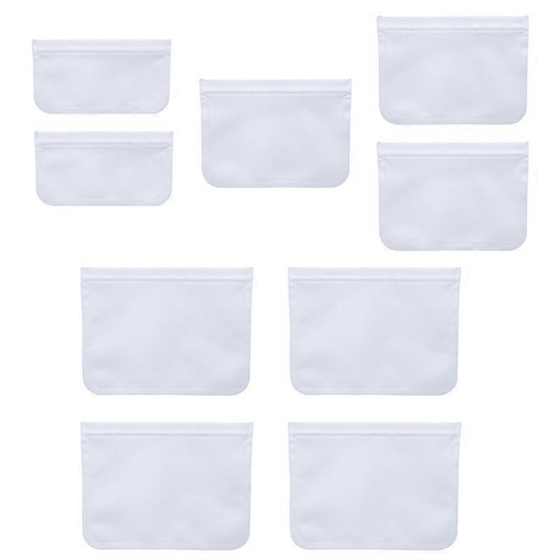 6/9/12 Adet Peva Gıda Saklama Kabı Zip Lock Sızdırmaz Yeniden Kullanılabilir Dondurucu Çantası Taze Sarma Mutfak Organizatörü