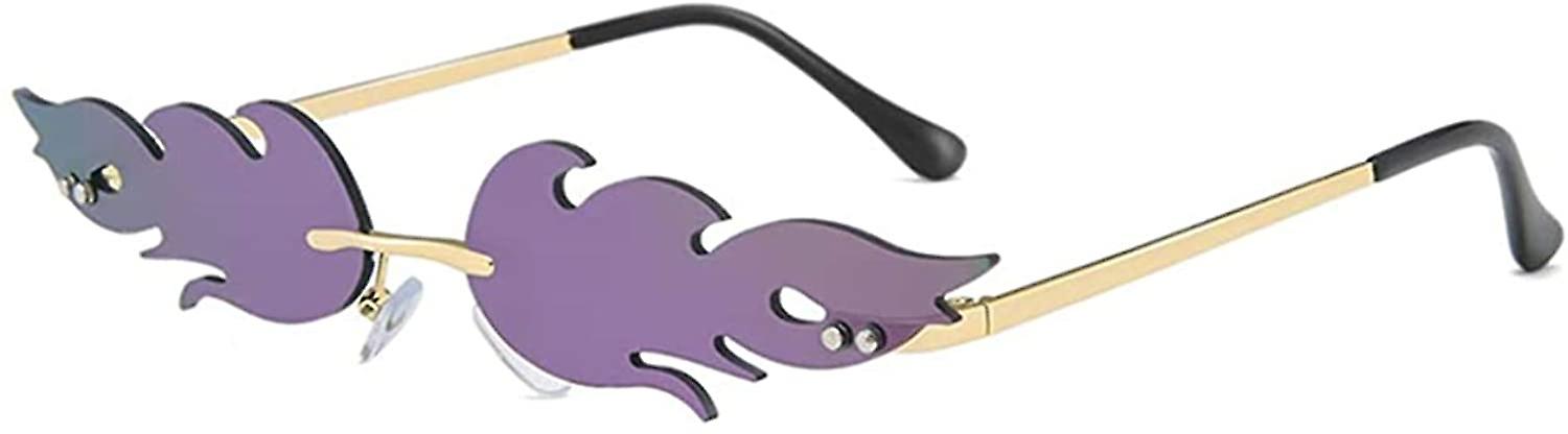 Fire Flame aurinkolasit Reunattomat aaltolasit Fire Shape silmälasit PartyPurple
