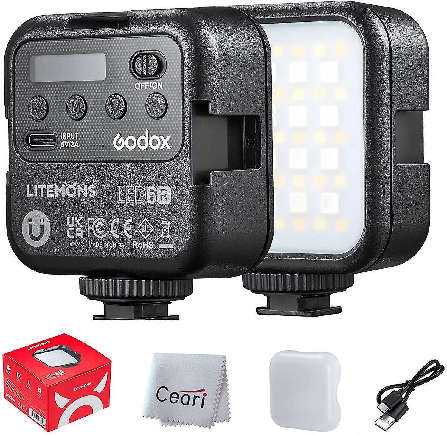 GODOX LED6R Color RGB Litemons LED Video Light with Adjustable HSI 36000 Colors