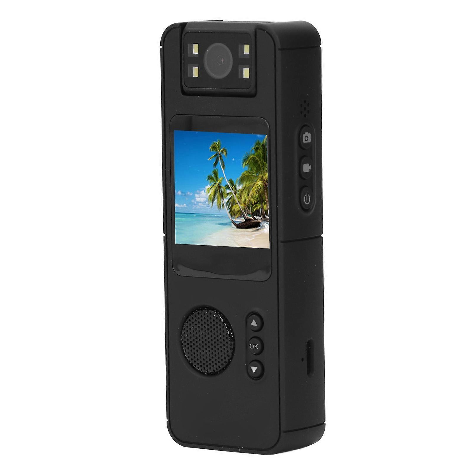 Body Wearable Camera with Audio Video Recording FHD 1080F Type C 180 Degree Rotation Anti Shake Body Cam 