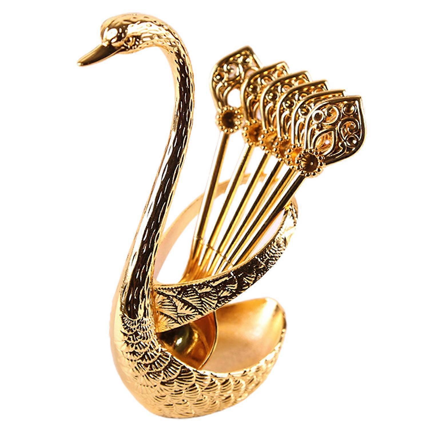 Cutlery Spoon Set Creative Shape Bright Color Rustproof Corrosion Resistant Polished Surface Mixing