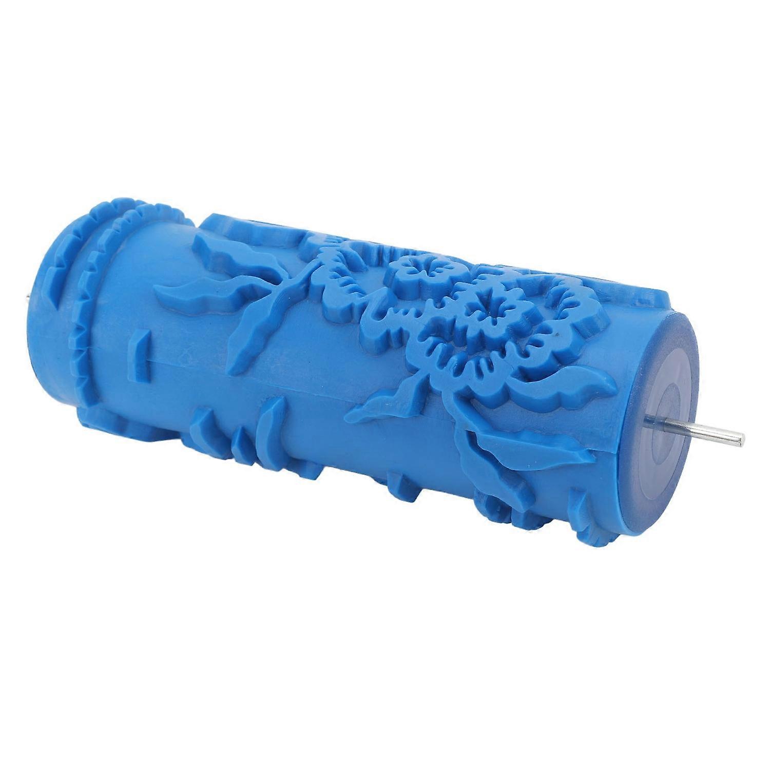 Patterned Paint Roller for Wall Decoration 5 Inch Classic Floral Embossing Texture Rubber Roller Dec