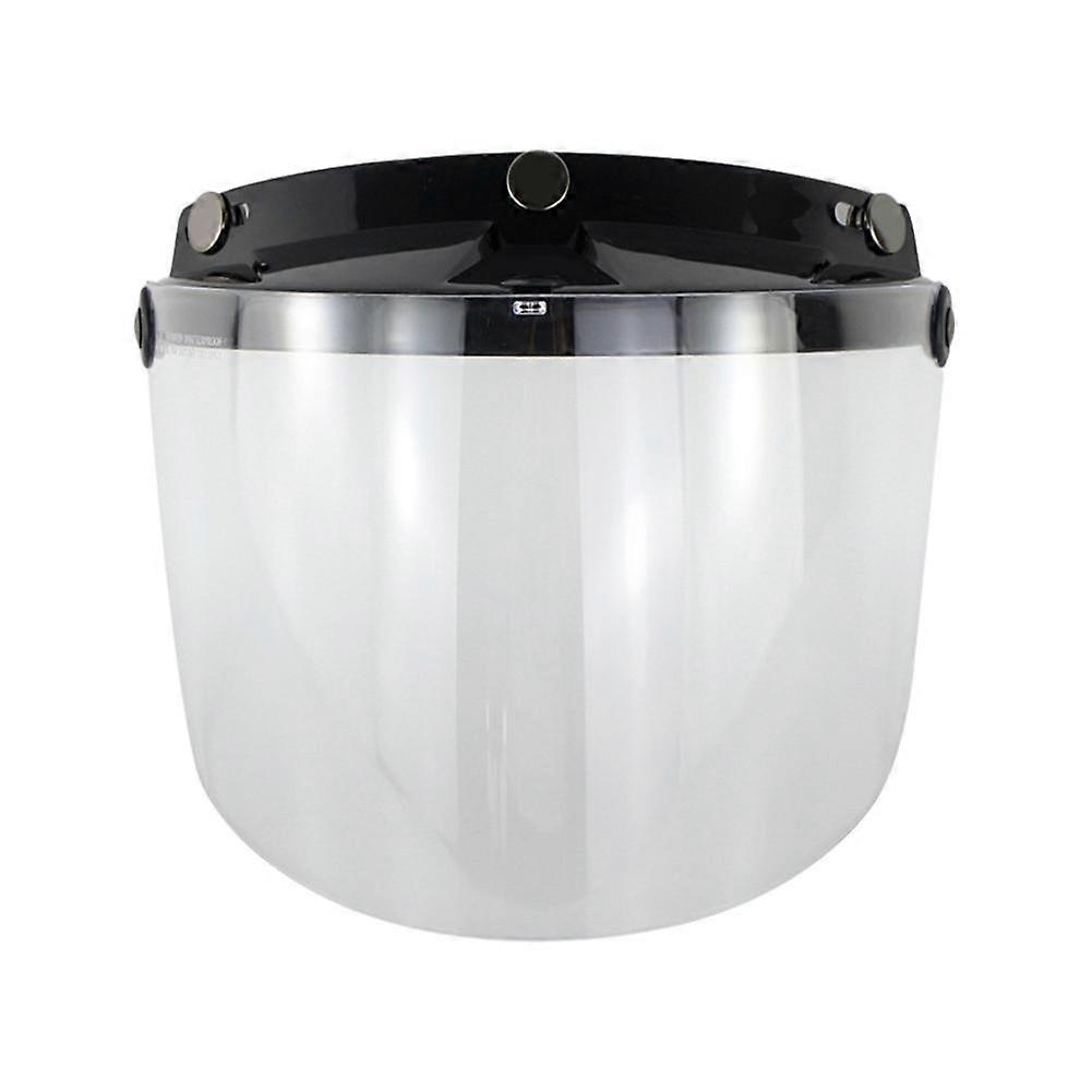 Motorcycle Helmet Visors Bubble Mirror Three Button Type Retro Open Face Helmets