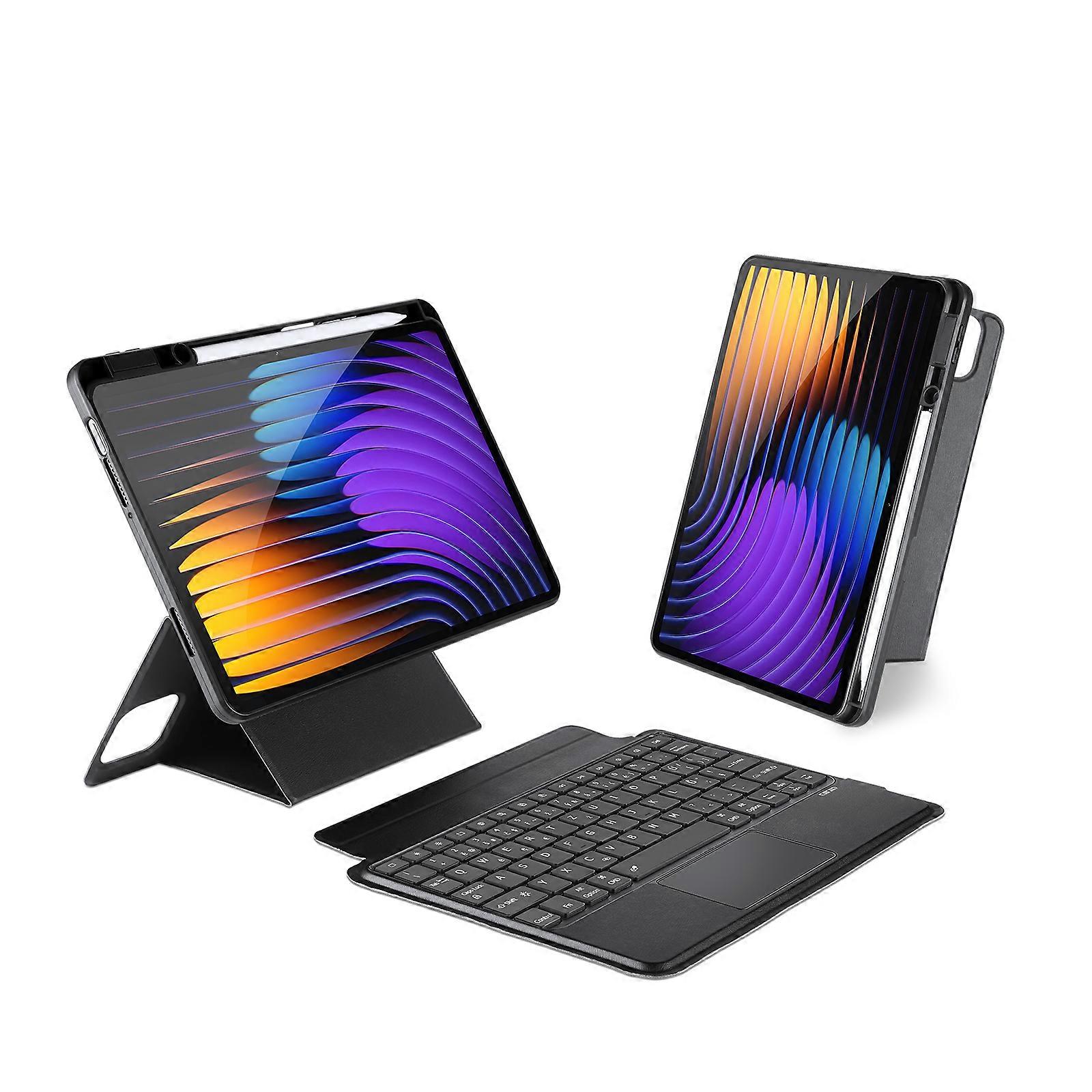 Compatible For Xiaomi Pad 7 Pro / Xiaomi Pad 7 Czech Bluetooth Keyboard DUX DUCIS DK Series Tablet Leather Case with Backlight