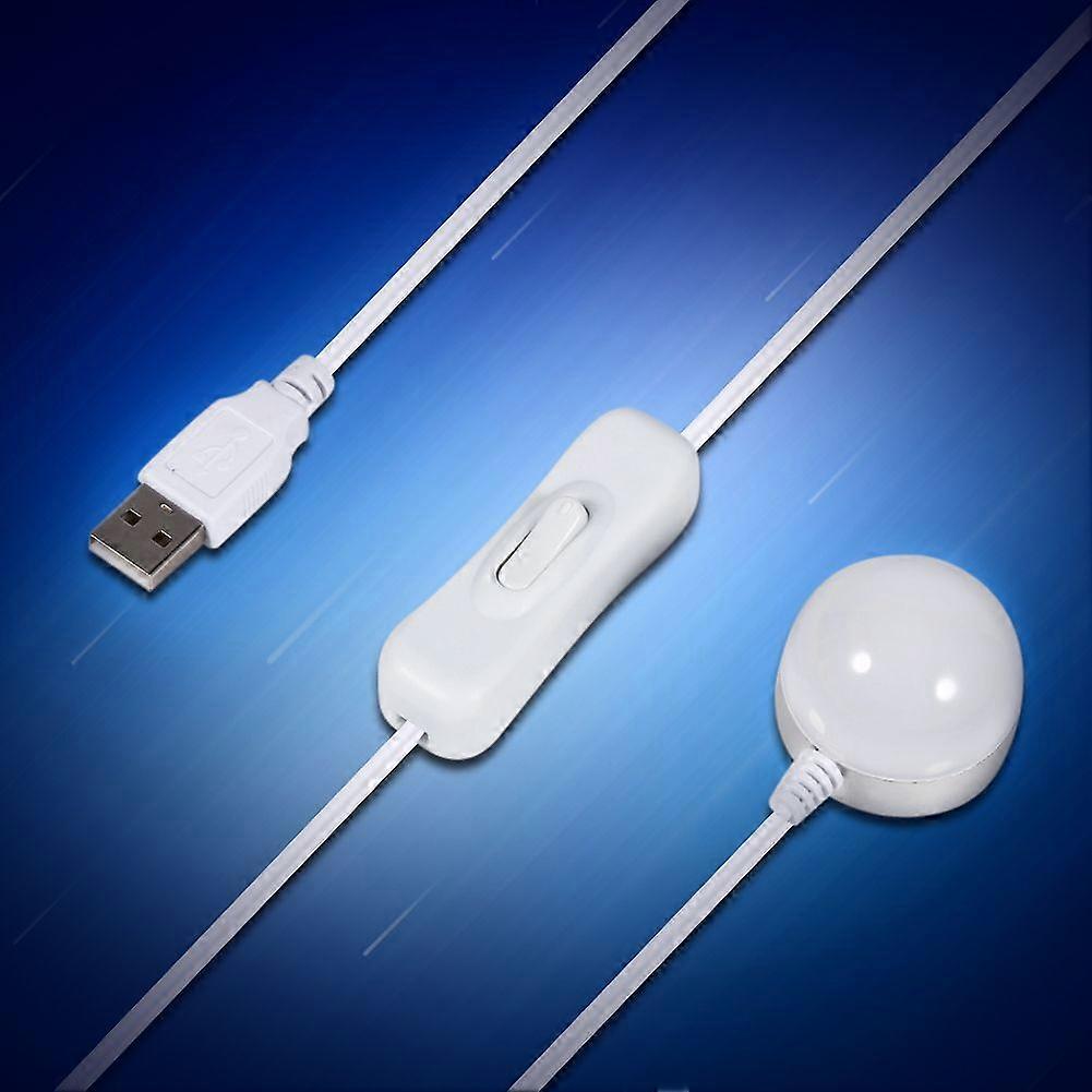 5V Bright Mini USB Magnet Reading Lights Computer Lamp for Notebook PC with Switch Cold White