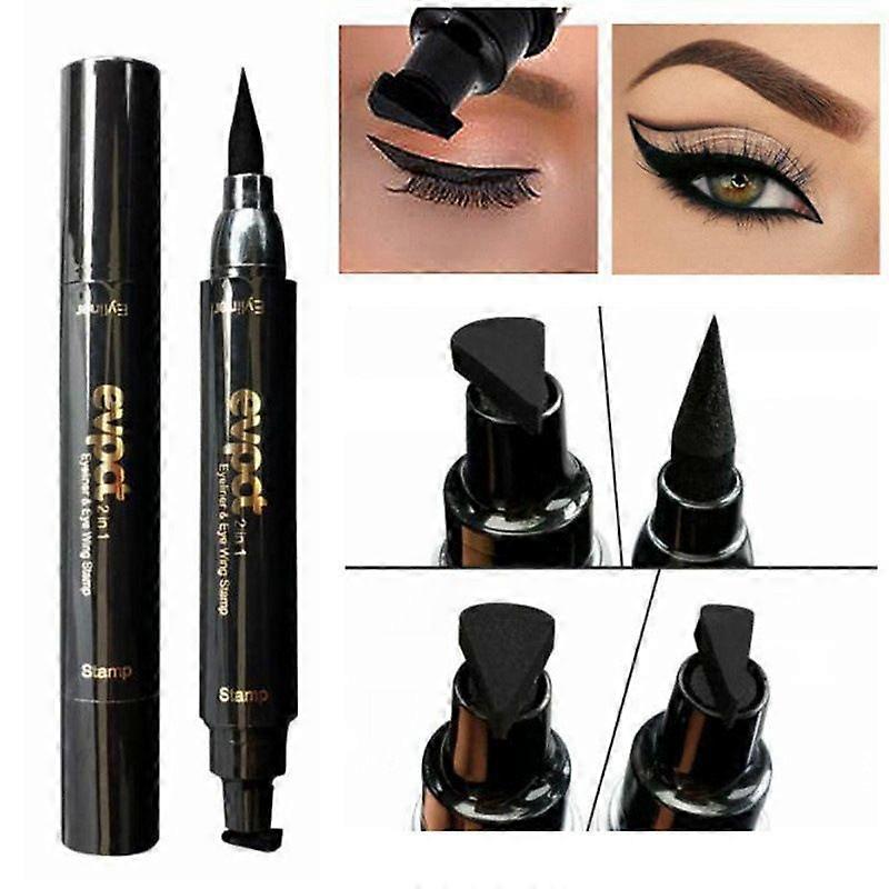 2Pcs Black Winged Wing Eyeliners, Stamps Stencil Wingliner Set Eye Liners