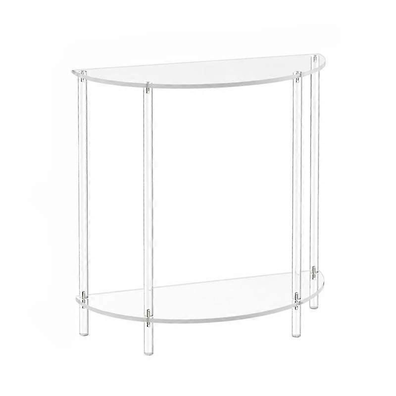 2 Layers Acrylic Semi-Oval Wall Side Table YX139
