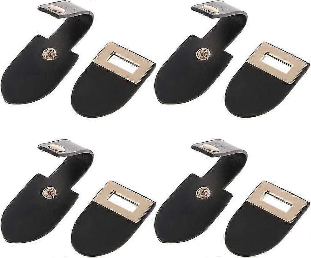 4 Pairs PU Buckle Toggle Buttons for Coat Sweater Decor Closure