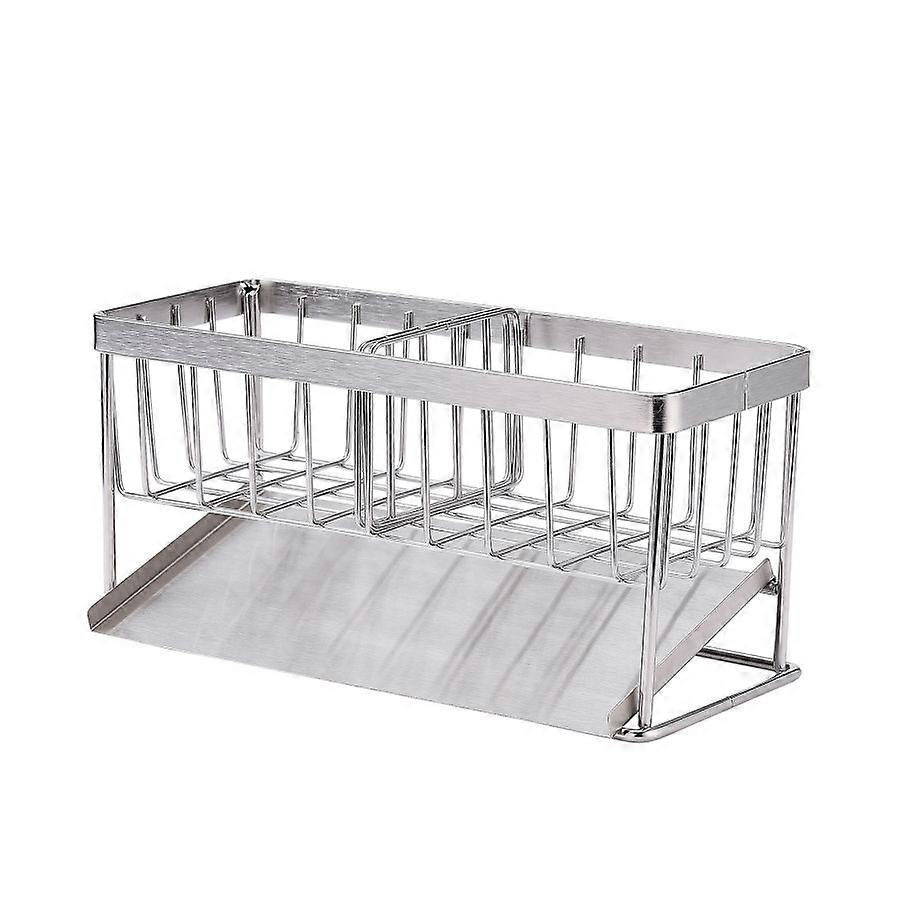 Versatile Kitchen Sink Organizer Rack, Sponge Holder Silver