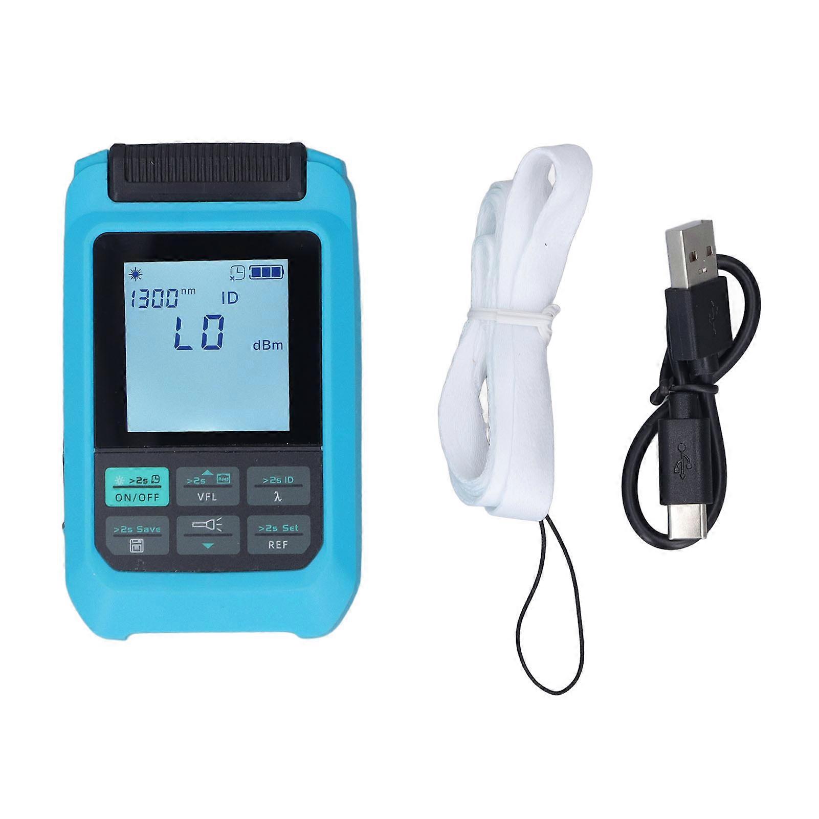 Optical Power Meter Handheld Multifunctional 4 in 1 High Accuracy Rechargeable Fiber Network Cable Tester ‑50~+26dBm