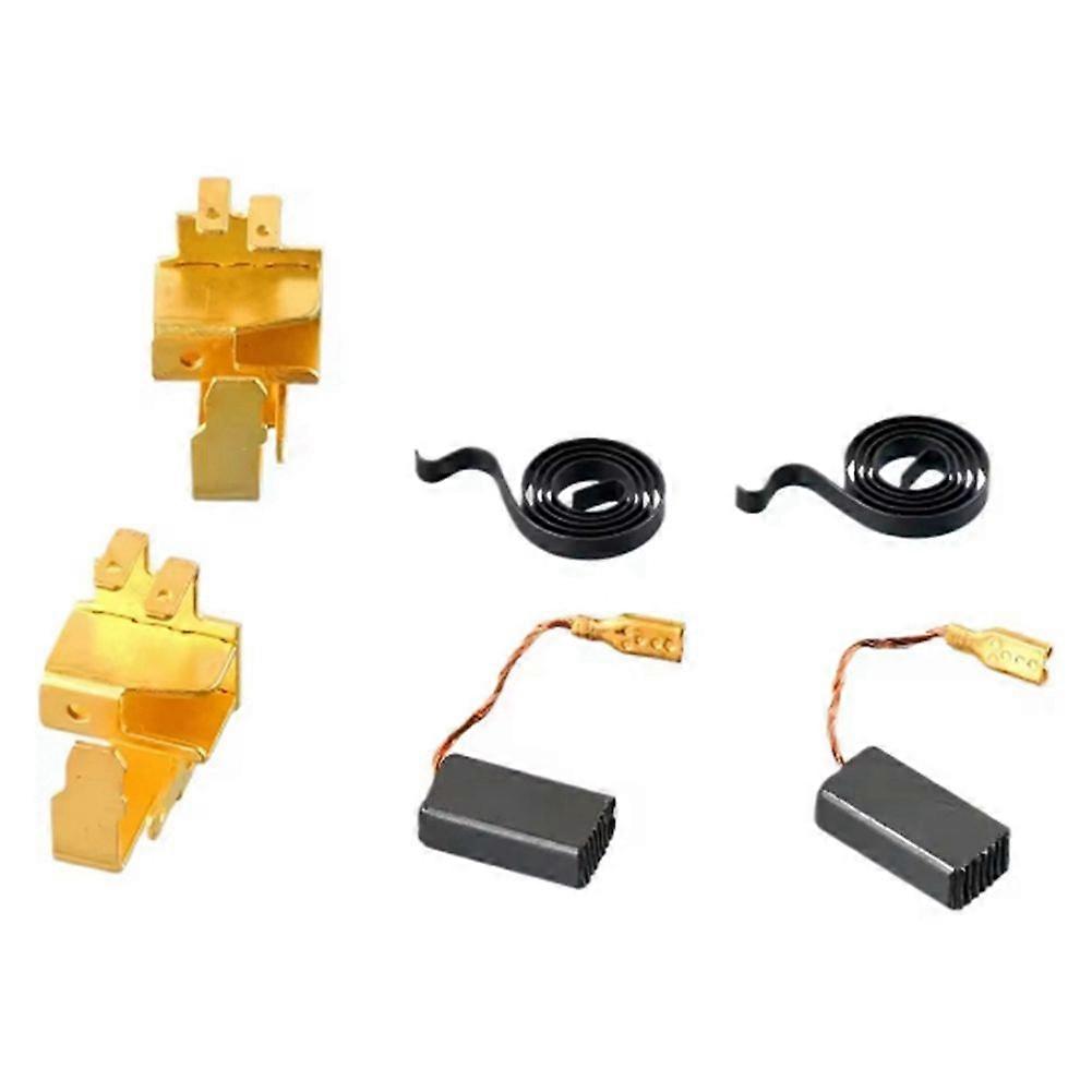 6pcs Carbon Brushes & Holder & Spring Set for Replacement GWS6- Brushes Black Angle Grinder Accessories