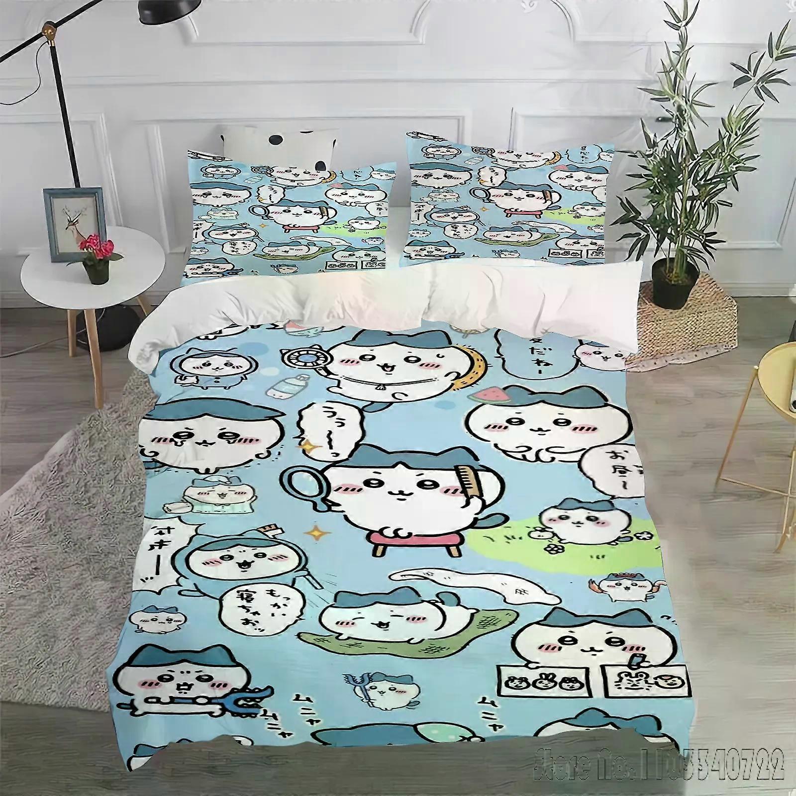 x1240 LakanCHIIKAWA-Quilt Love Barn Påslakan Set HD Täcke Överdrag Sängkläder för barn Sängkläder Set Sovrum Dekor 3-delat sängkläder (1 Duv