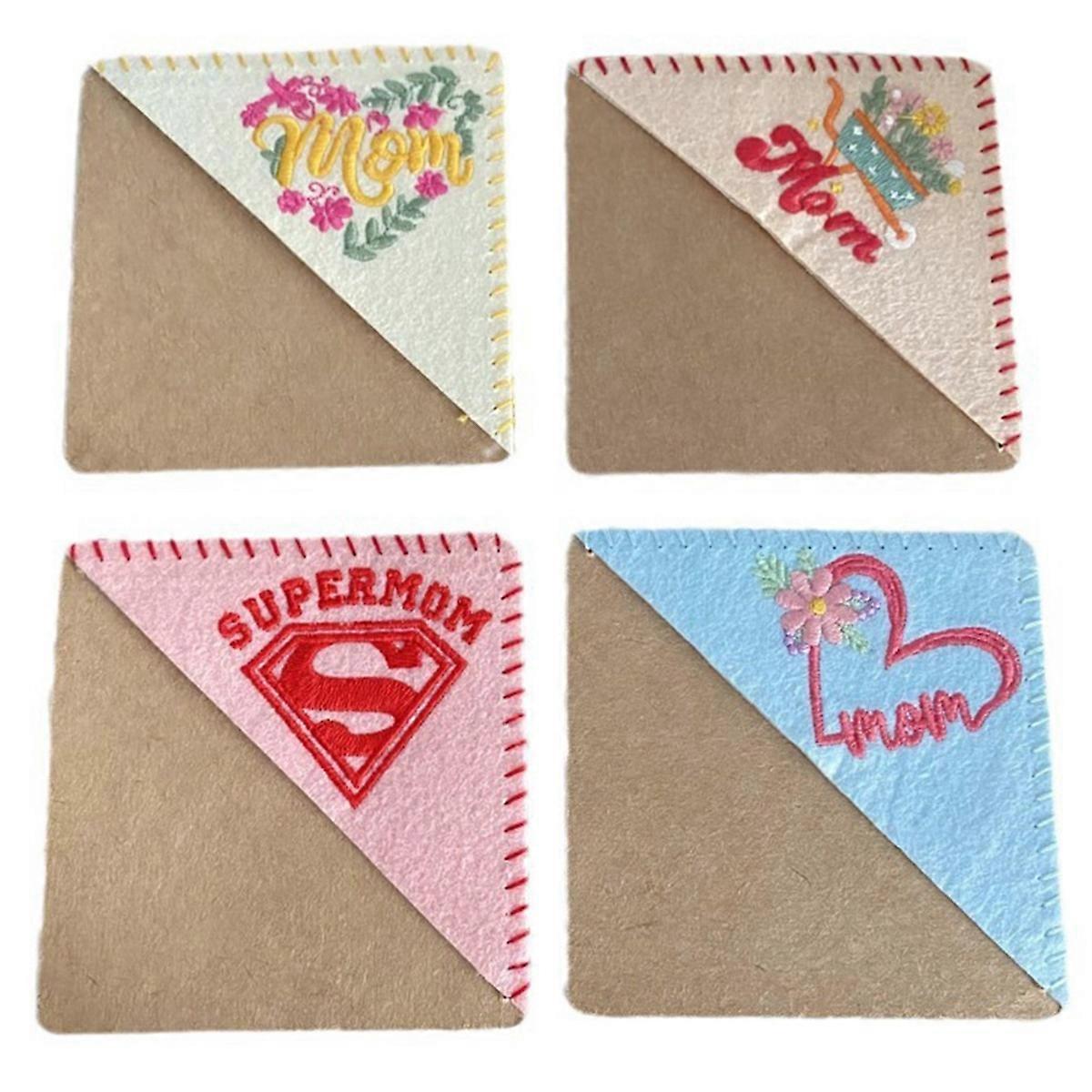 Chinese Embroidery Bookmarks, Elegant and Personalized Handmade Embroidery Corner Bookmarks, Stationery for Mother'S Day