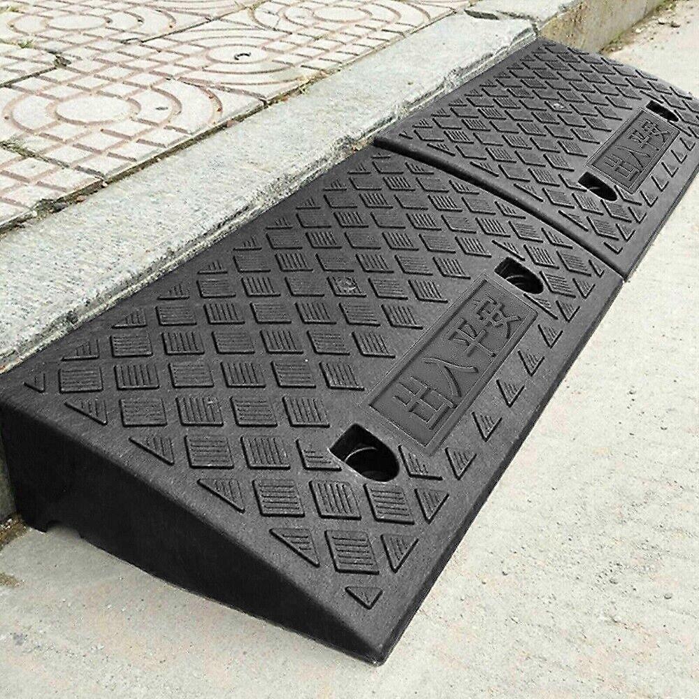 2Pcs Portable Plastic Kerb Door Ramps Wheelchair Mobility Scooter Access Ramp