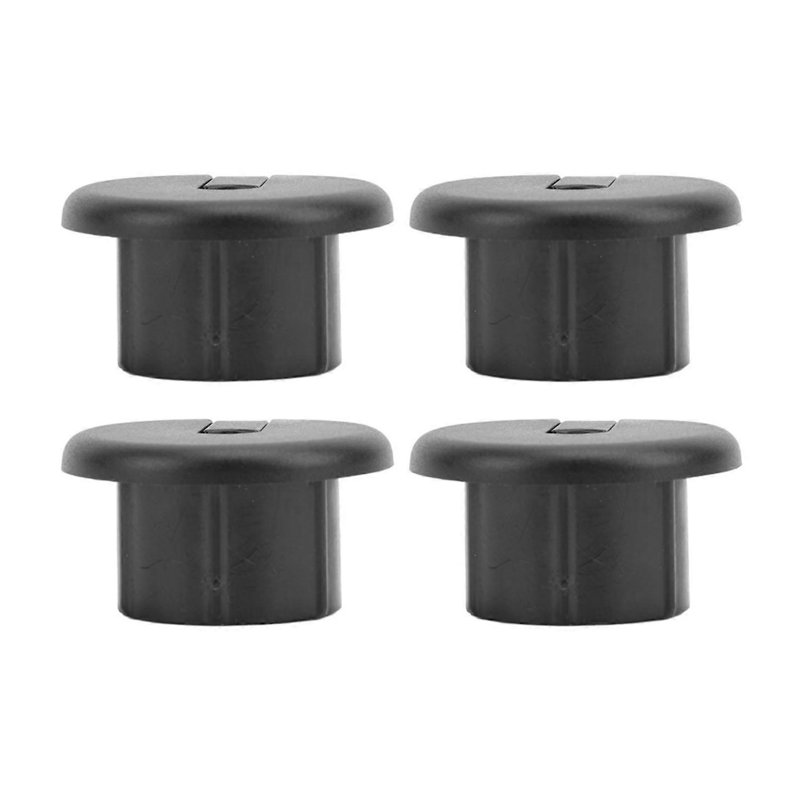 4PCS Cable Pass Through Grommets Cord Sleeves for Rectangular Satellite V2 Replacement Cable Ethernet Adapter Black