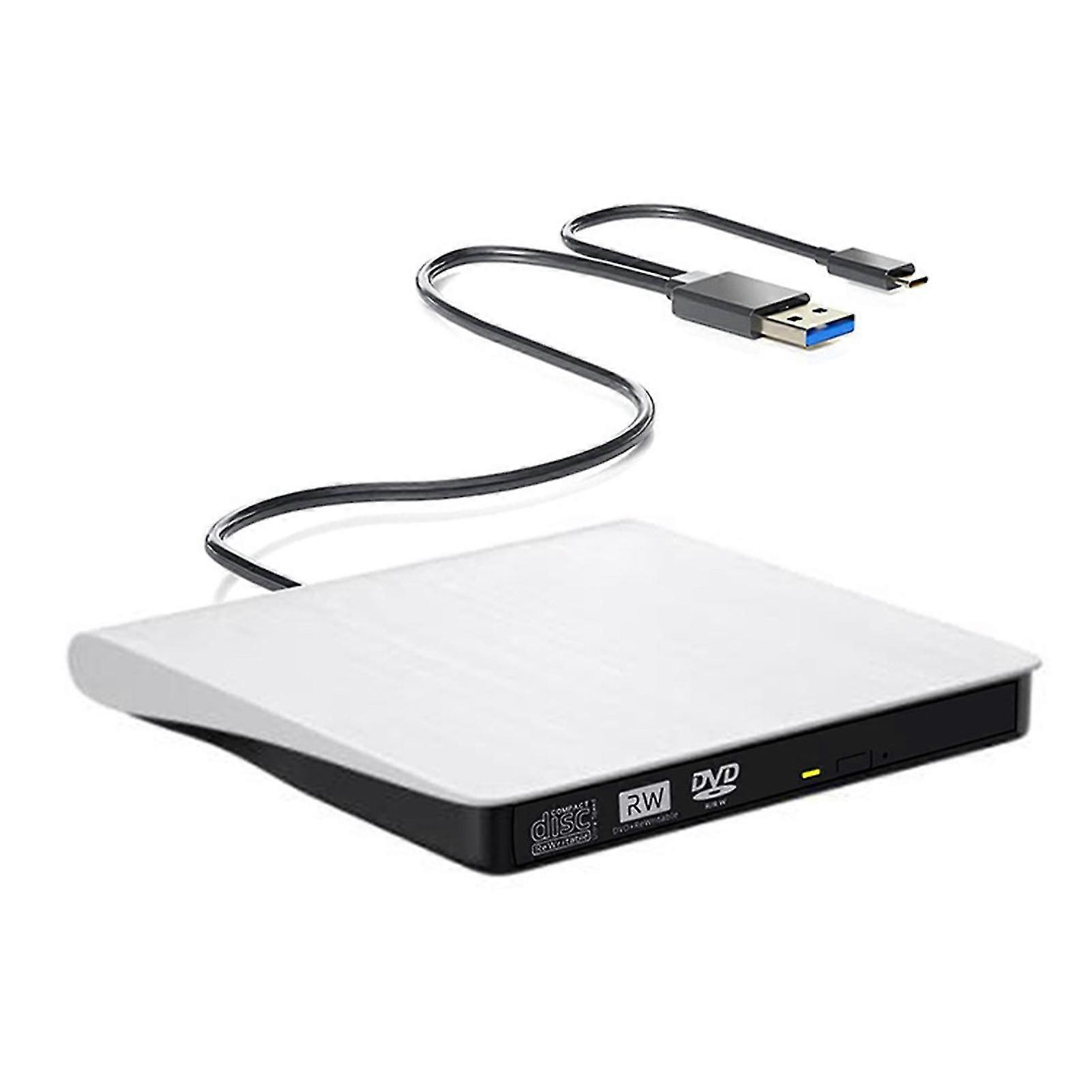 External DVD Drive Portable High Speed Read Write One-click Burning Rewritable Type-C USB 3.0 DVD/VCD/Compact Disc-RW Burner Writer Player Computer