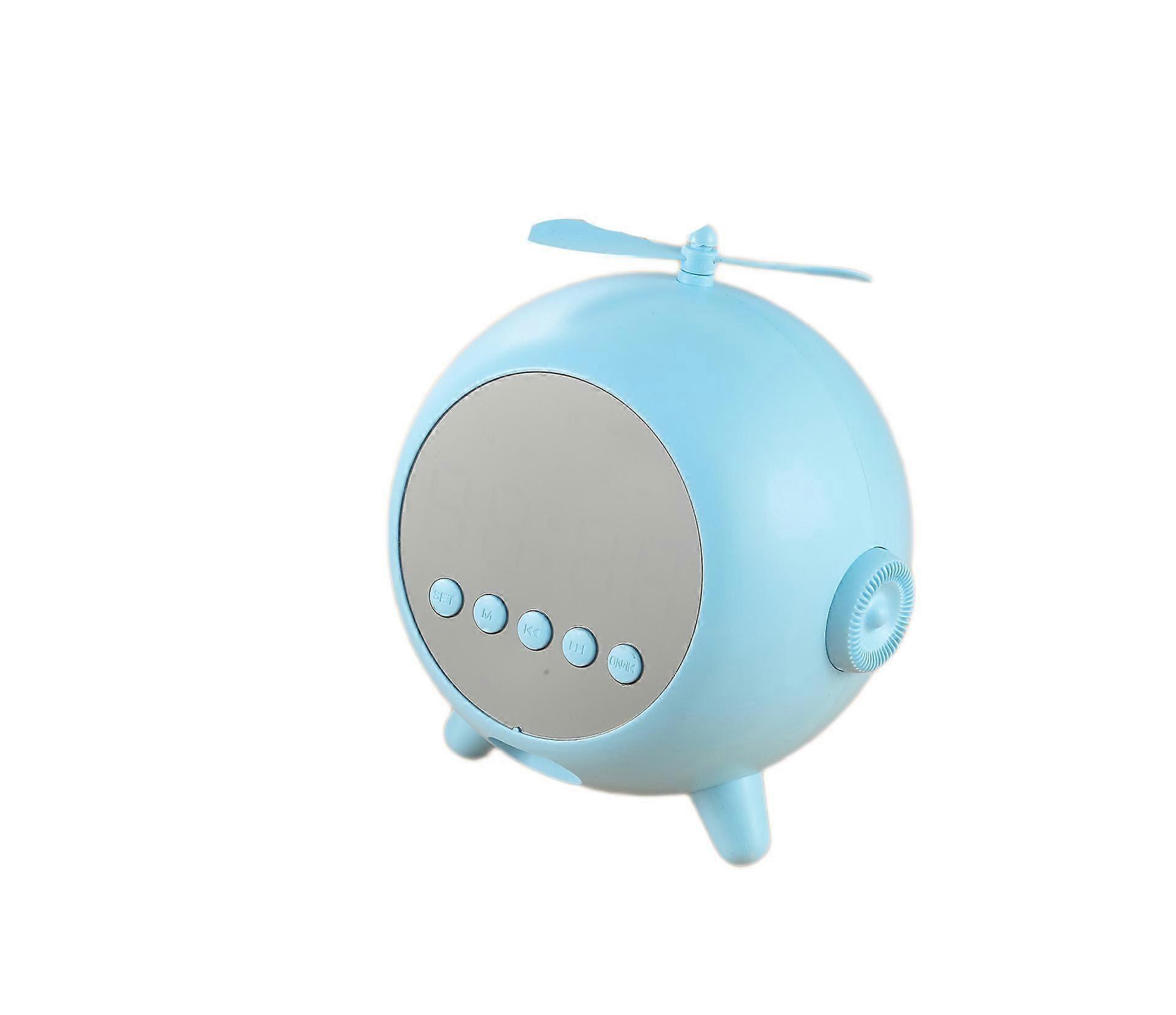 LED Display Home Office arm Clock Bluetooth-compatible Speaker Gift Digit(Blue)