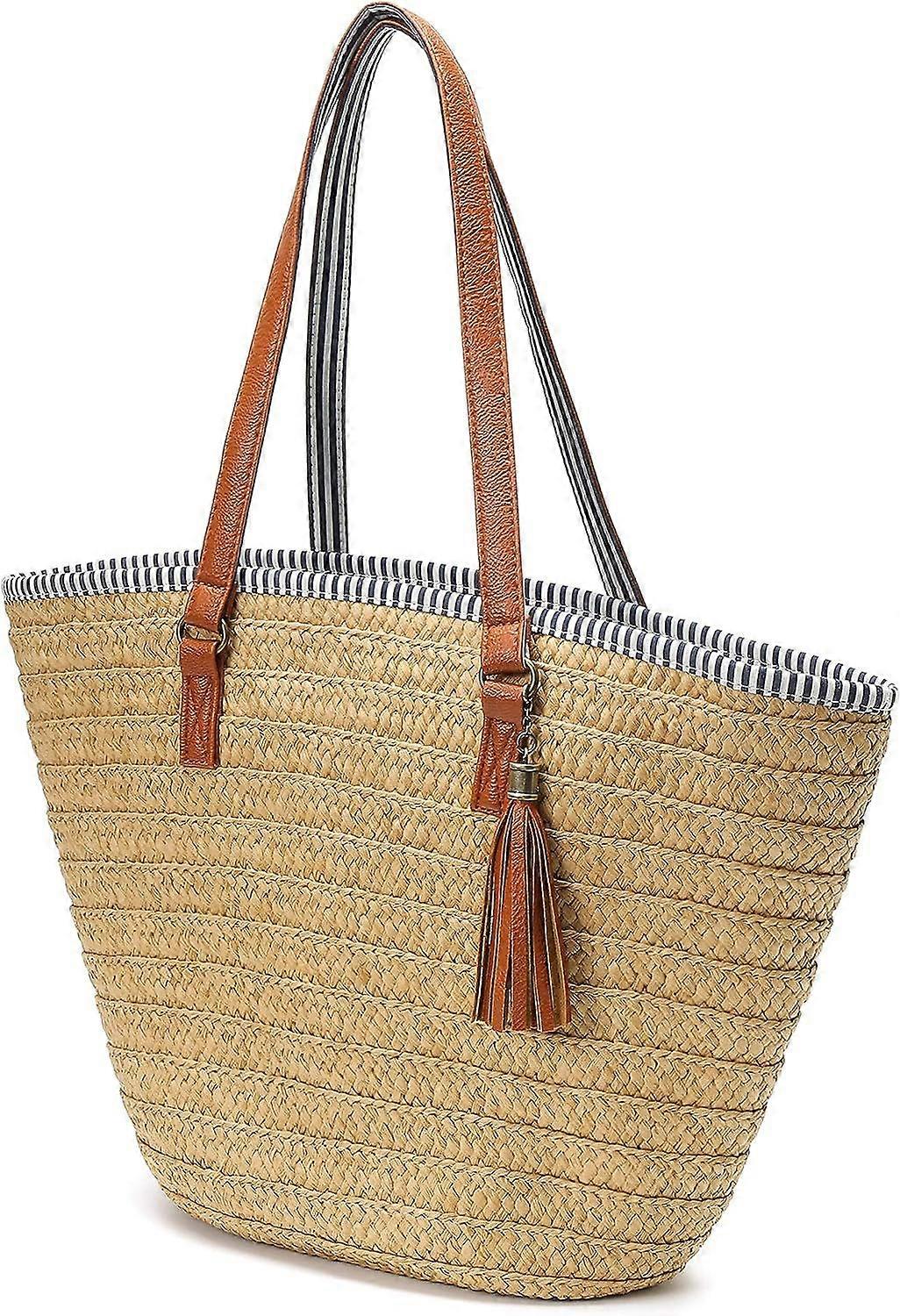 Women's Large Straw Beach Tote