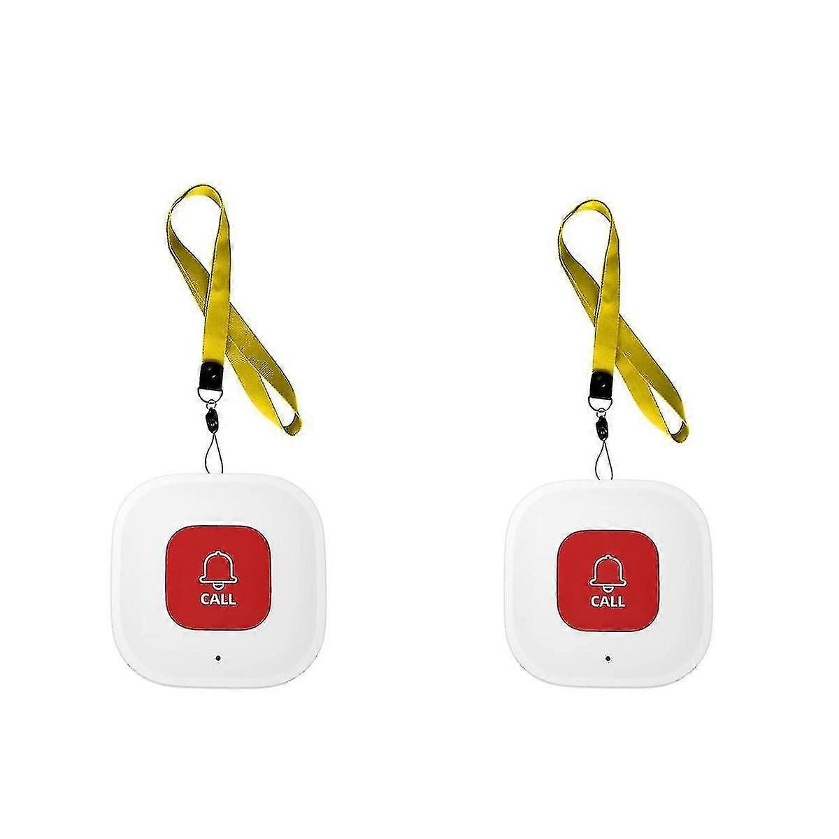 2Pack Tuya WiFi Smart SOS Call Button Wireless Caregiver Pager Phone Alert Transmitter Emergency Call Button-B8