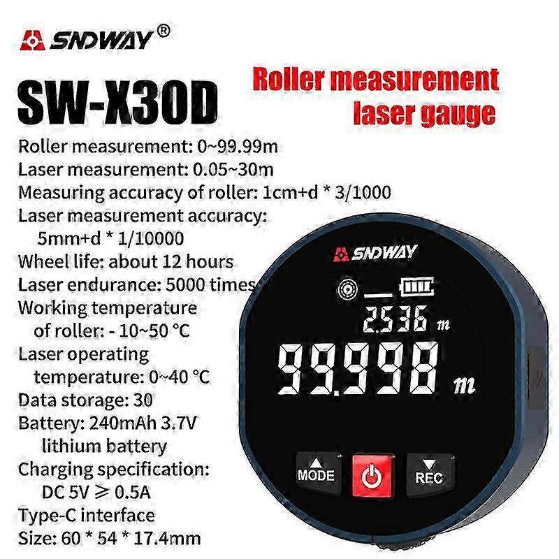 Electronic Ruler Distance Meter Laser Rangefinders, Can Measure Straight Lines, Curves, Cylinders, Irregular Objects