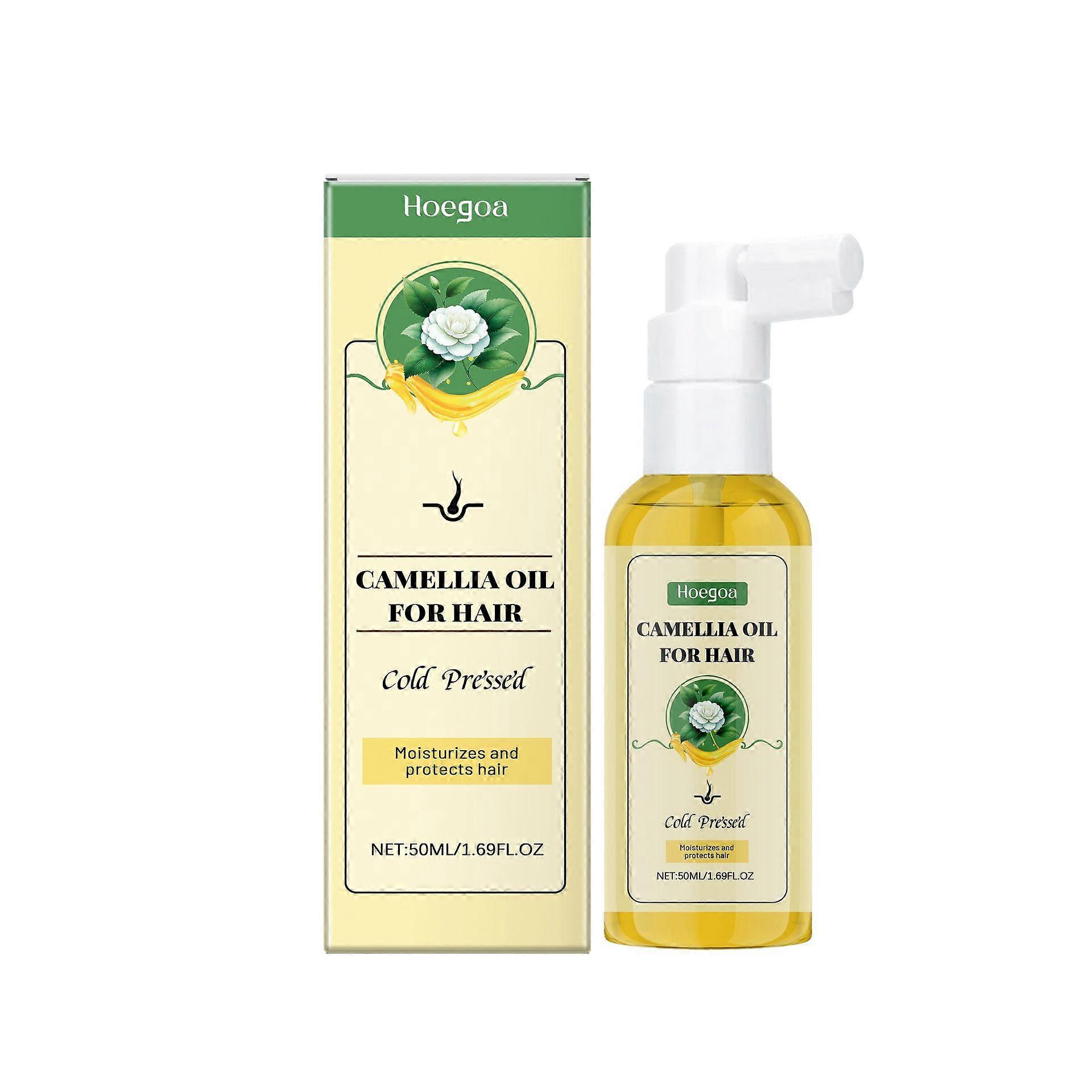 Hoegoa Nutritivo Cuidados Com Os Cabelos Chá Óleo De Semente Spray Extrato De Ervas Camélia-Óleo De Semente Reparação Cuidados Com Os Cabelos Secos E Macios